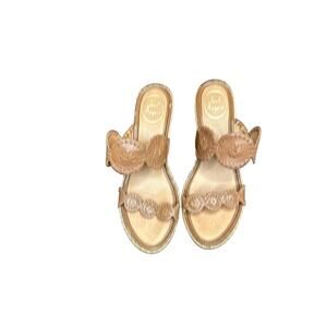 Jack Rogers Brown Shelby Vacation Resort Espadrille Rope Wedge Sandals Size 9.5